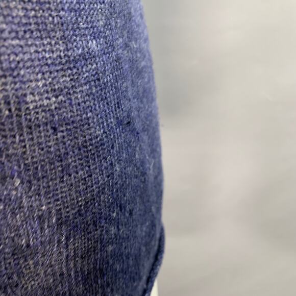 VINCE Size M Blue Heather Knit Linen Crew Neck Pullover - Picture 4 of 11